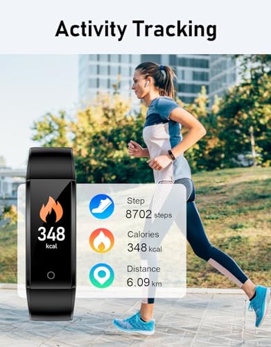 GRV No Bluetooth Pedometer Watch Fitness Tracker No Phone Needed, Step Counter Calories/Sleep Tracker for Walking Running ...