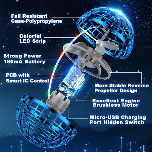 2025 AI Flying Orb Ball Toy, Cosmic Globe Boomerang Hover Ball Galactic Fidget Spinner, Cool Stuff Toys for 6 7 8 9 10 11 ...