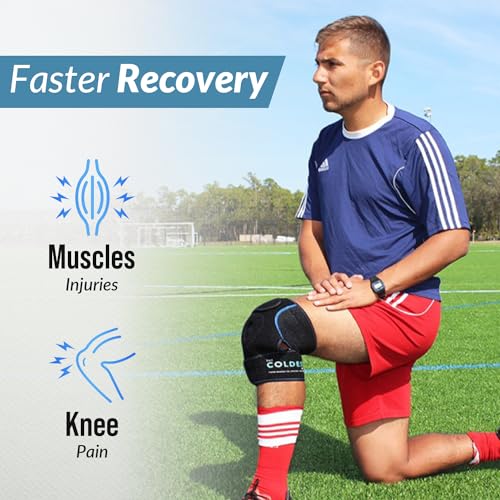 The Coldest Knee Ice Pack Wrap, Hot and Cold Therapy - Reusable Compression Best for Meniscus Tear, Injury Recovery, Bursi...