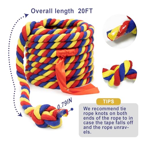 GULYMNA Tug of War Rope for Kids and Adults, 20/40/60FT Tug a War Rope for Outdoor Games Field Day Family Reunion Party Ga...