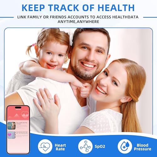 Fuomuto Smart Ring Health Tracking, Sleep Tracking, Heart Rate, Blood Oxygen, Blood Pressure，Fitness Ring, Activity Monito...