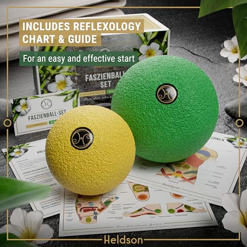 HELDSON® EPP Fascia Massage Balls Set [6cm & 8cm] – Trigger Point Massage Ball for Back, Feet & Neck – Deep Tissue Muscle ...