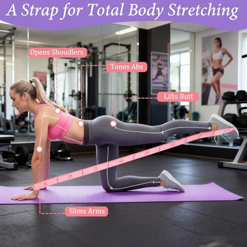 2 PCS Stretch Straps for Kids, Stretch Straps With Loops, 8 Loops Stretching Bands Yoga Strap Gymnastics Stretching Strap ...
