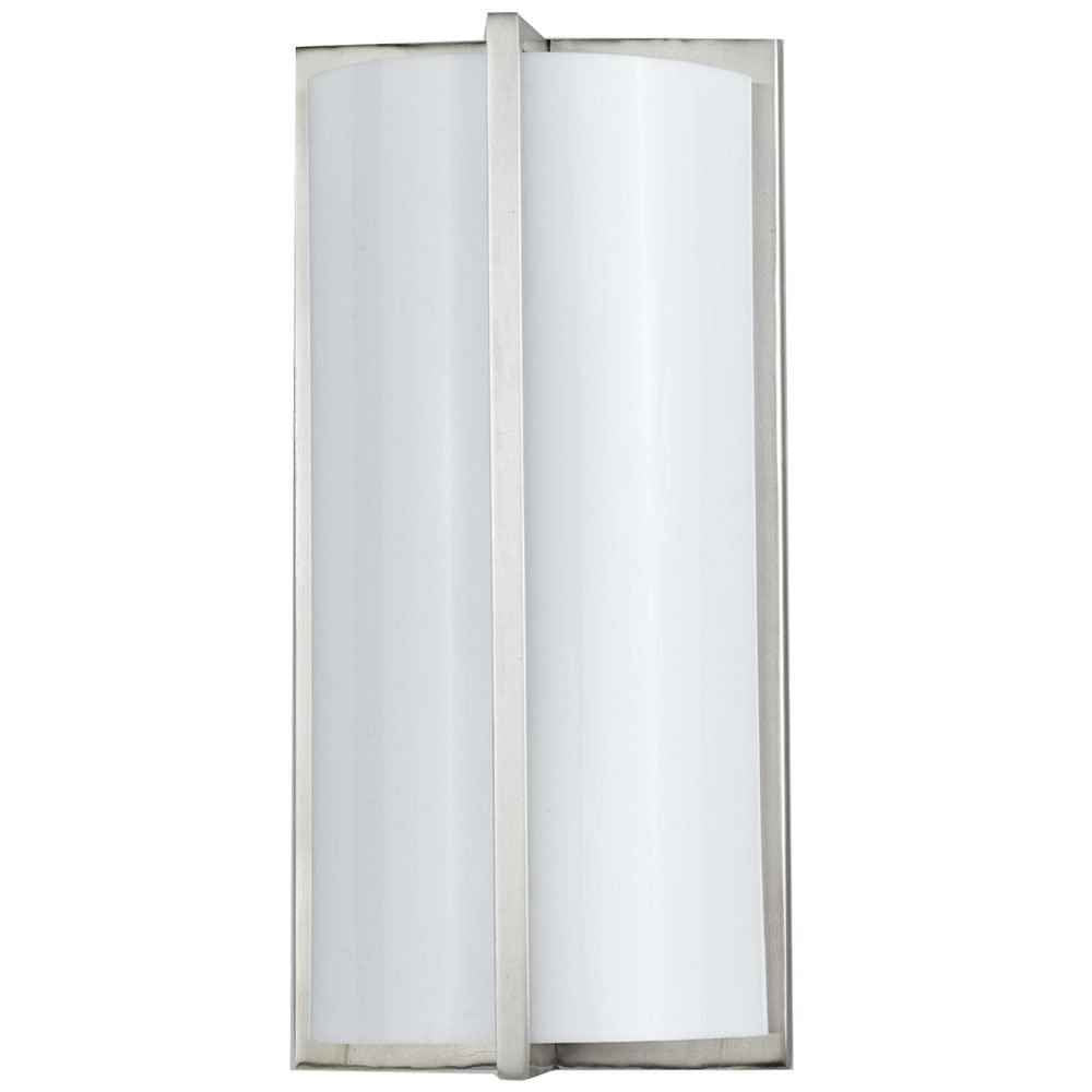 Cal Lighting LA-177-BS Transitional Wall Lamp, Metal, Silver, 10.4in x 16in x 15.1in