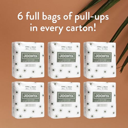 Joonya Pull-Up Pants Baby Diapers, Size 5 XL (24-37 lb) - 1 Bag of 23 - Non Toxic, Eco-Friendly, High Absorbency, Overnigh...