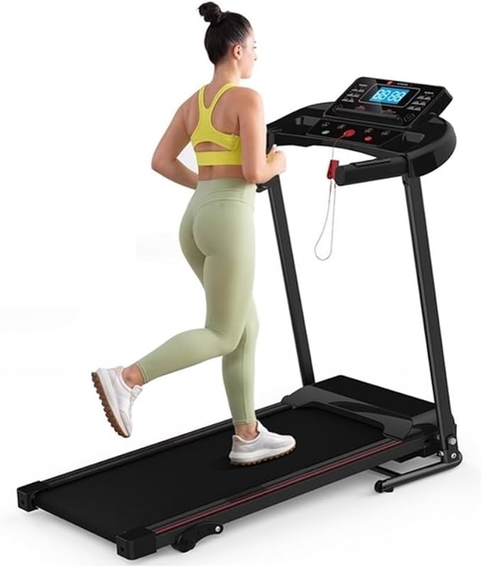 Pemberly Row 3.5HP Green Folding Treadmill w/Incline & APP Control 12 Programs