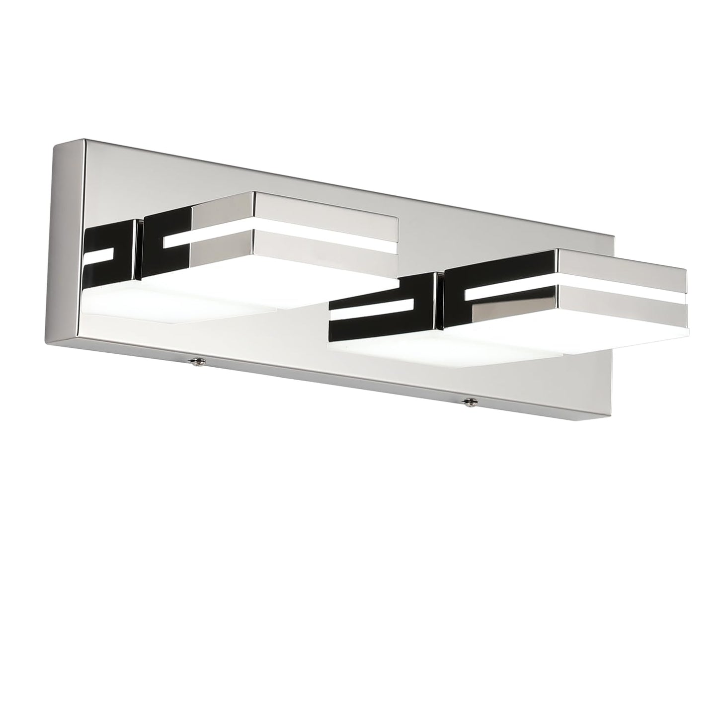 SineRise LED Bathroom Vanity Light Fixture, 2-Light, 15.5-Inch, Dimmable, Chrome, Acrylic, Model H0001-17
