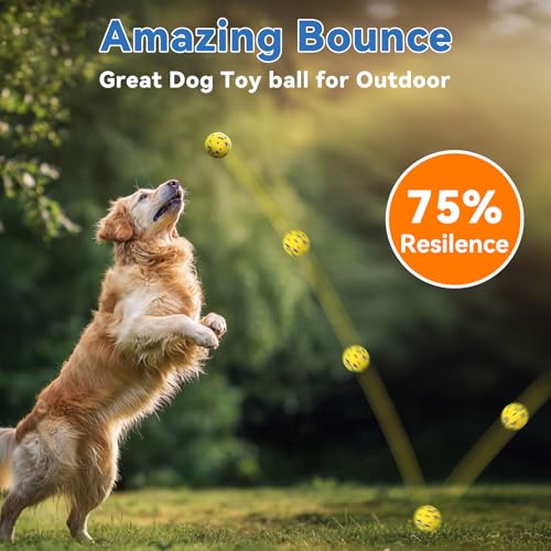Lepawit Indestructible Dog Ball Toy, Durable Dog Tennis Balls for Aggressive Chewers, High Bounce & Floating Balls for Dog...