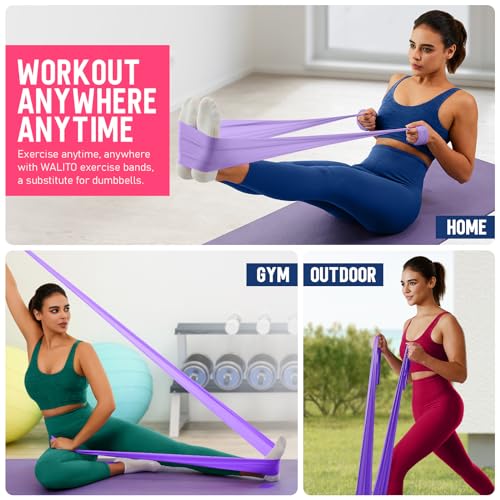 WALITO Resistance Bands for Working Out, Exercise Bands for Women and Men, Workout Bands for Physical Therapy, Stretch, Re...