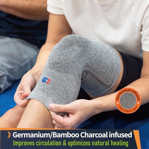 Comforband Premium Recovery Knee Compression Support – Germanium & Bamboo Charcoal Infused Knee Brace for Improved Circula...