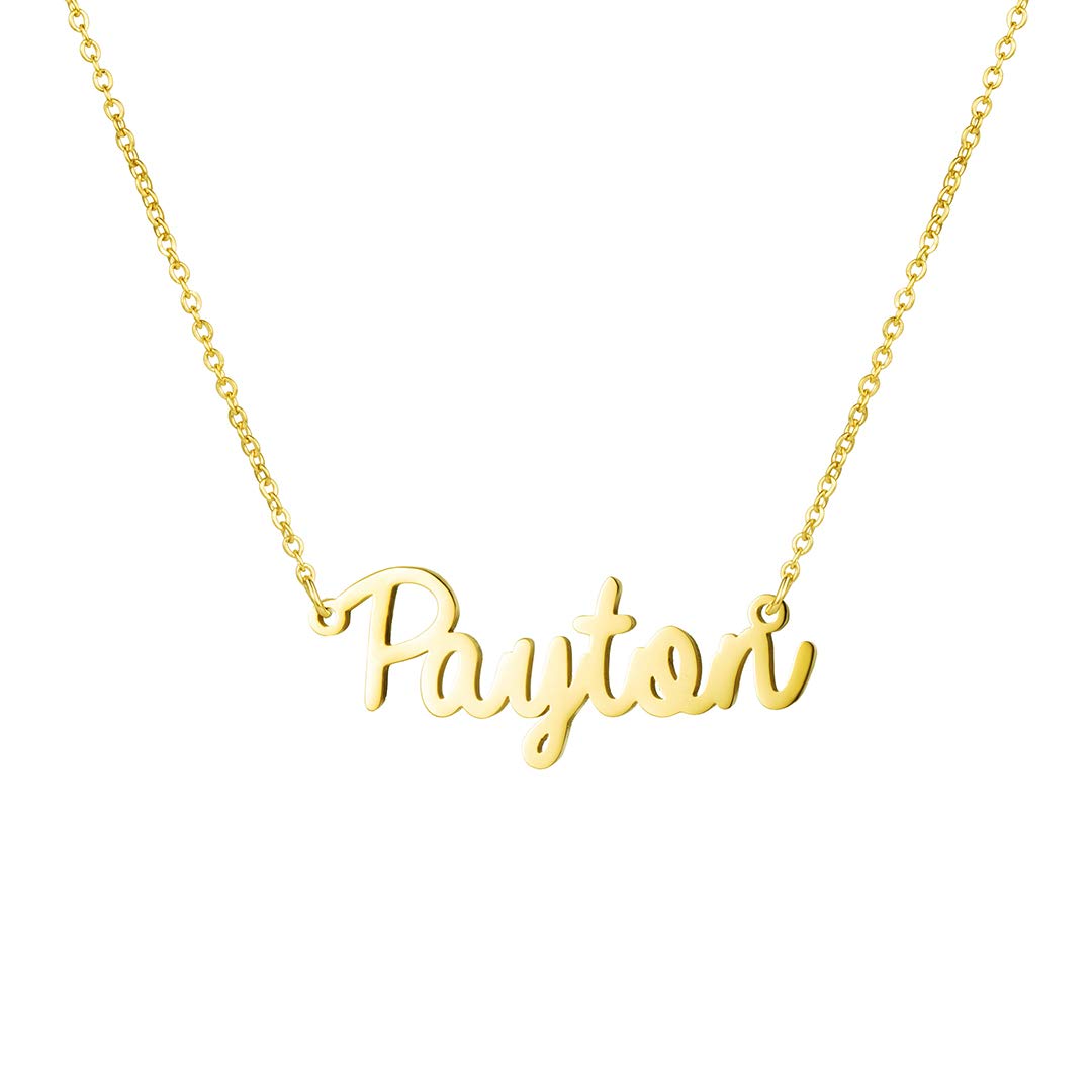 Women Jewelry Name Necklace Big Initial Best Friend Women Gift for Her Payton