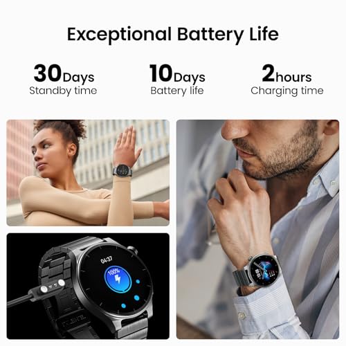 TOZO AMOLED S5 Smart Watch (Answer/Make Calls), 1.43" HD Screen for Men Women 100+ Sport Modes Fitness Watchs with Sleep M...