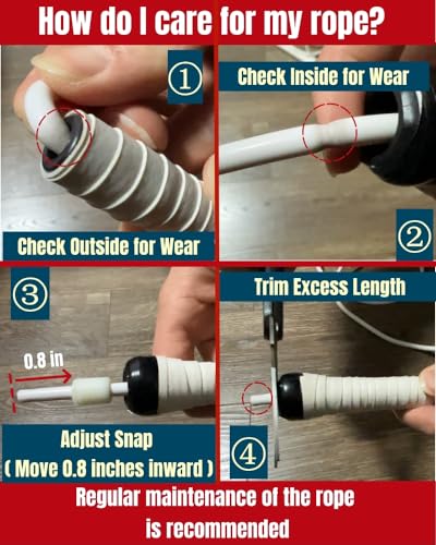 IDOU Boxing Jump Rope - Tangle-Free, 16% Heavier than Regular PVC Ropes, Adjustable Length, Hand-Wrapped Anti-Slip Grip Ba...