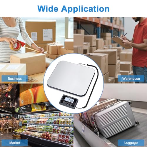 THINKSCALE Shipping Scale, 440lb/1oz Digital Postal Postage Scale for Small Business, Large Backlit LCD with Hold/Tare, Sc...