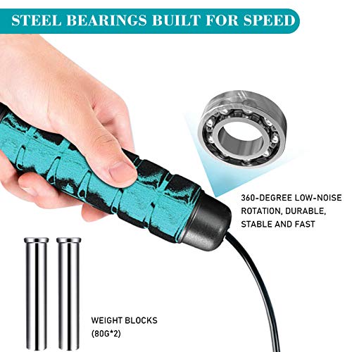 Redify Weighted Cordless Jump Rope for Fitness[Suitable for Different Ages and Levels] Ropeless Jump Rope for Boxing MMA W...