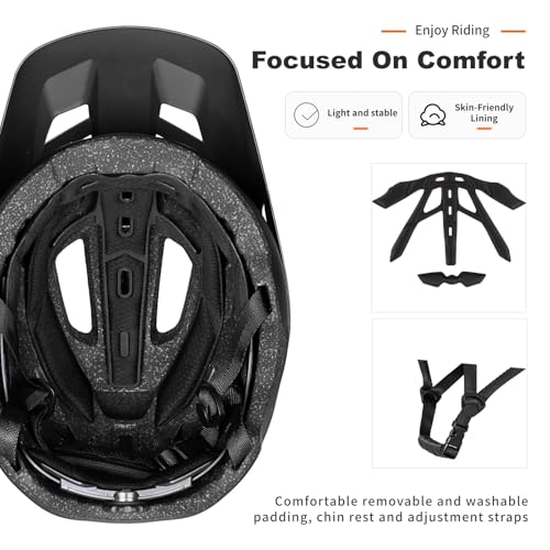 BATFOX NTA 8776 E-Bike & Mountain Bike Helmet for Adults Youth, E-MTB Cycling Helmet for Men Women (52-60CM)
