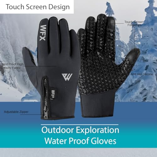 WESTWOOD FOX Cycling Gloves for Kids Thermal Winter Boy Girl Windproof Anti-Slip, Touchscreen Gloves with Palm Grip for Cy...