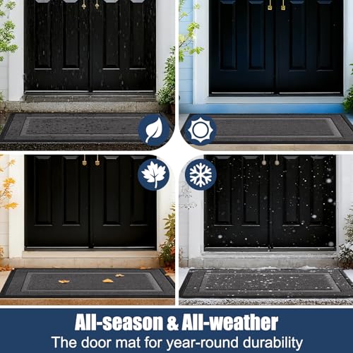Front Door Mat Outside Entrance Indoor Doormat, 31" x 20" Outdoor Mats for Patio Waterproof, Outdoor Door Mats for Outside...