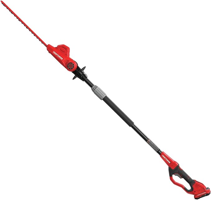 CRAFTSMAN V20 Pole Hedge Trimmer Cordless, 18-Inch, Battery and Charger Included Hedge Trimmer with Extension Pole, Up to ...
