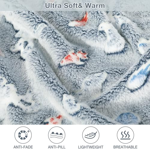 Viviland Wearable Fleece Blanket with Sleeves & Foot Pocket for Kids Lightweight Soft Blanket for Boys and Girls, 47" x 4...