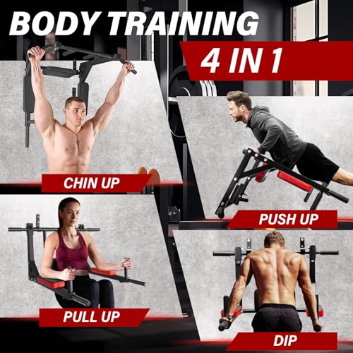 MKSY Multifunctional Wall Mount Pull-Up Bar fitness equipment,Chin-Up For Indoor Home Gym Workout,Supports to 440 Lbs