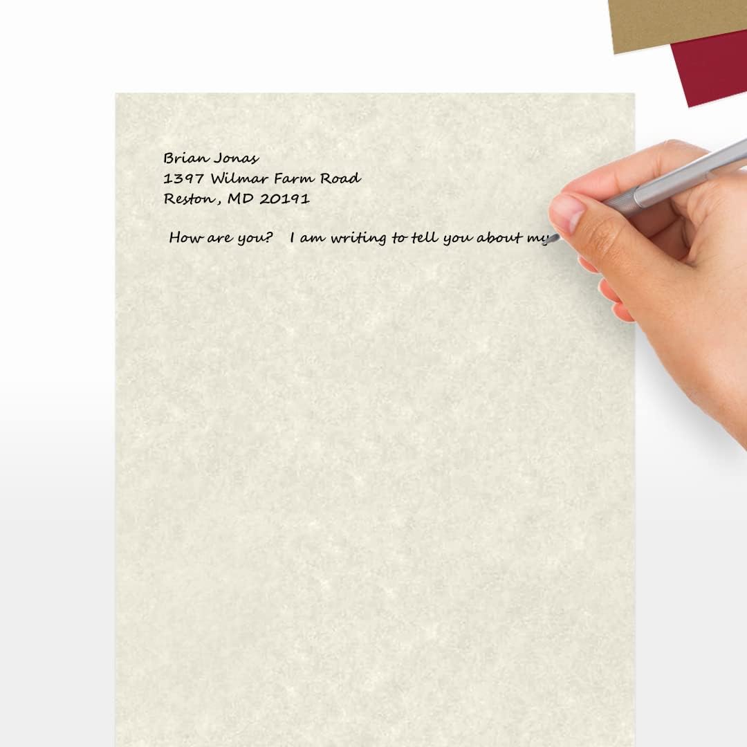 LUXPaper 8.5" x 11" Paper | Letter Size | Cream Parchment | 60lb. Text | 250 Qty