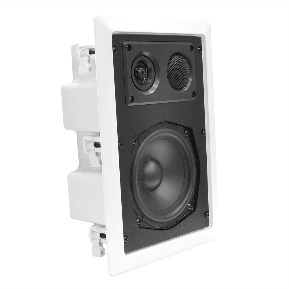 Pyle Ceiling Wall Mount Enclosed Speaker - 400 Watt Stereo In-Wall / In-Ceiling 8 Enclosed Full Range Deep Bass Speaker System -