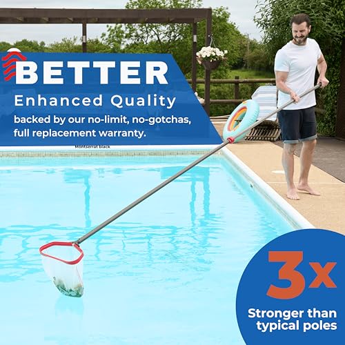 ProTuff 16ft Heavy Duty Telescopic Pool Pole – Unconditional Lifetime Replacement - Instant & Reliable Extension - Univers...