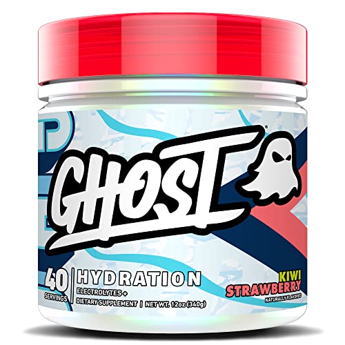 GHOST Hydration, Kiwi Strawberry, 40 Serv, Electrolyte Powder - Drink Mix Supplement with Magnesium, Potassium, Calcium, V...
