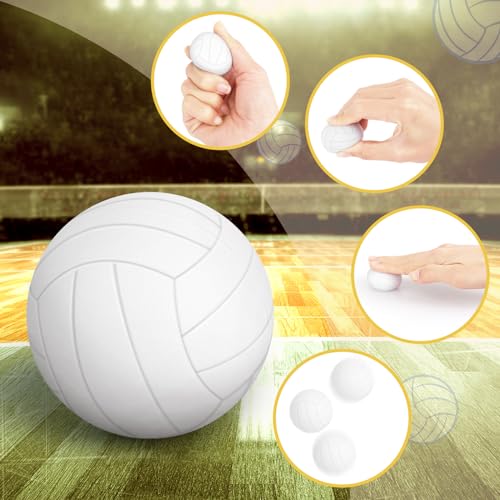 Hxezoc Mini Volleyball Stress Balls 20 Packs Volleyball Foam Sports Balls Small Squeeze Anxiety Bulk Toy Ball for Kids Vol...