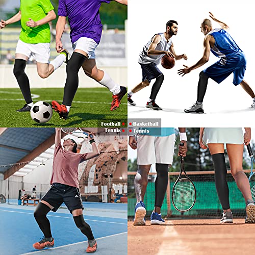 Tatuo Leg Sleeves Compression Long Knee Sleeve UV Protect for Men Women Sport Basketball Football