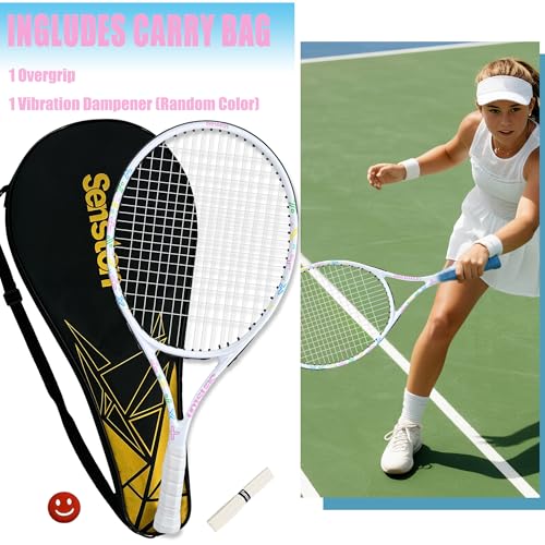 Senston 19" 23" 25" Kids Junior Tennis Racquet for Kids Children Boys Girls Tennis Rackets with Racket Cover