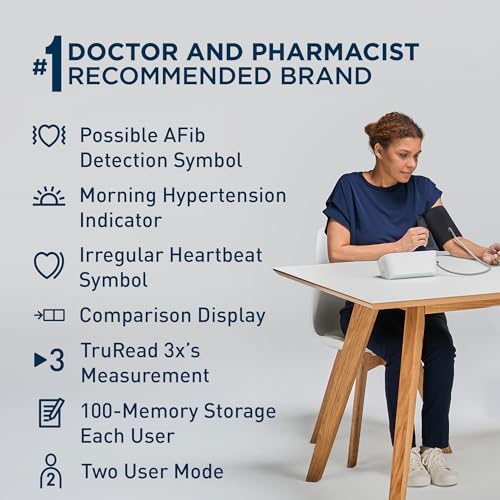 OMRON Platinum Blood Pressure Monitor for Home Use & Upper Arm Blood Pressure Cuff - #1 Doctor & Pharmacist Recommended Br...