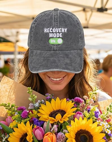 InnoBeta Get Well Soon Gifts Cap for Women, Men - Adjustable Vintage Washed Cotton Embroidered Hat