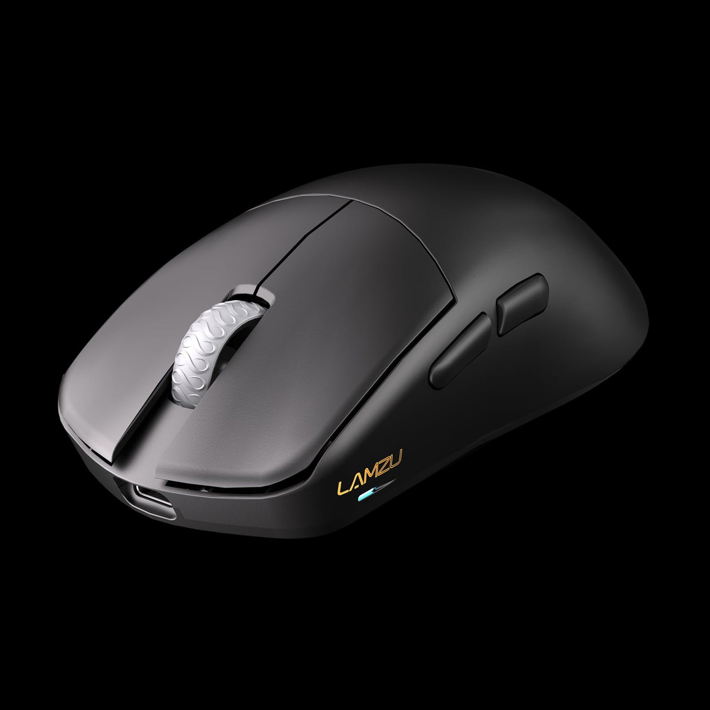 Lamzu Maya X Wireless Gaming Mouse, Ultra Lightweight 47g, Optical Switch, Maximum 30000 DPI, Symmetrical, MCU Nordic 52840, Dust-Proof Encoder, PAW3950 Sensor(Larger Maya) (Black)