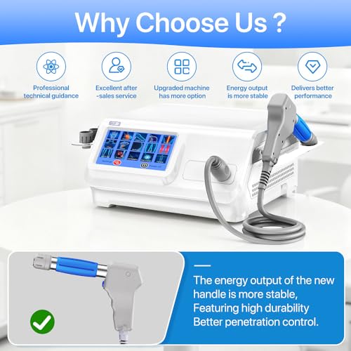Kalecope 2026 upgraded Shockwave Therapy Machine Extracorporeal Physiotherapy Device for Pain Relief Deep Tissue Massager ...