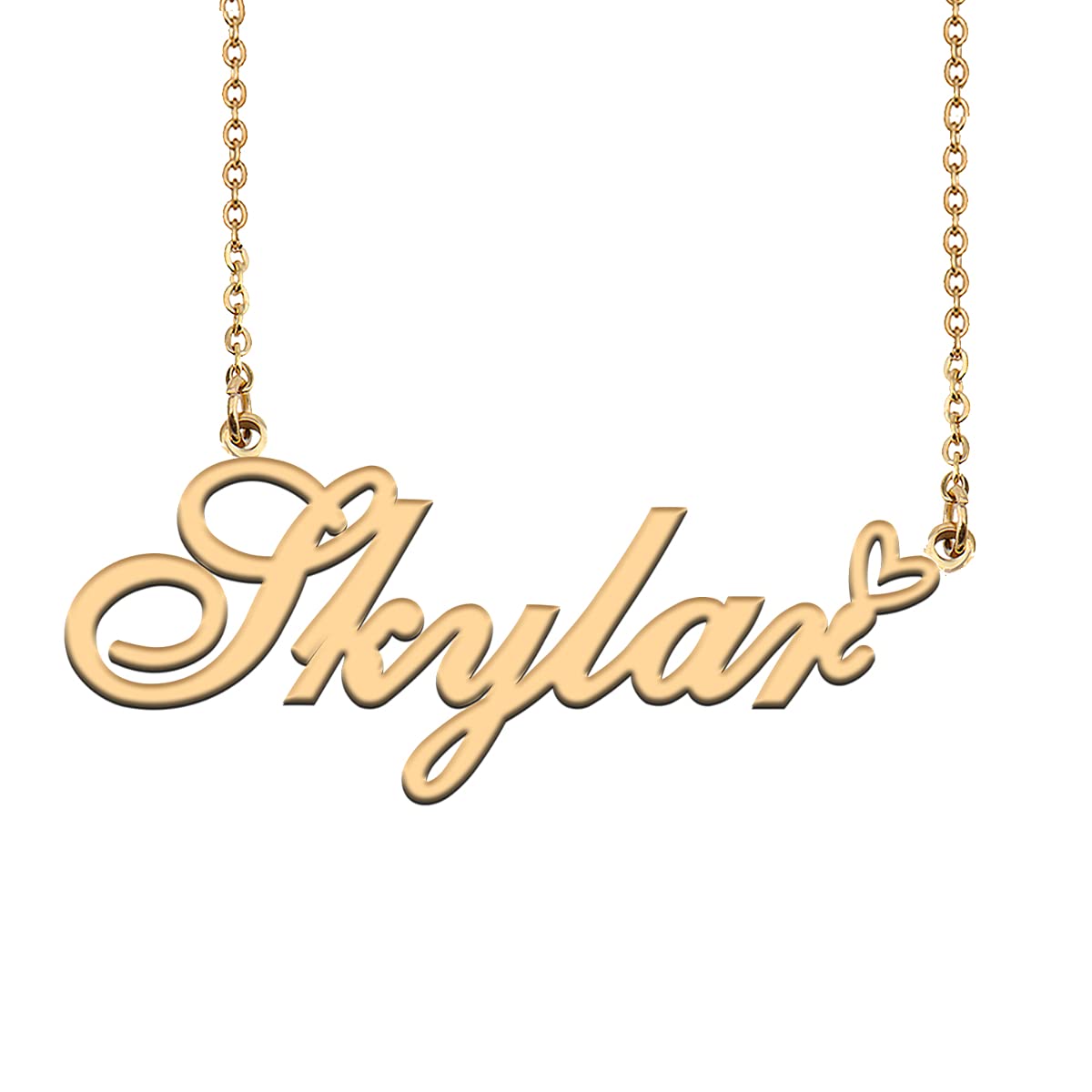 HUAN XUN Custom Gold Plated Skylar Necklace Personalized Name Necklace for Women Choker Jewelry Gift