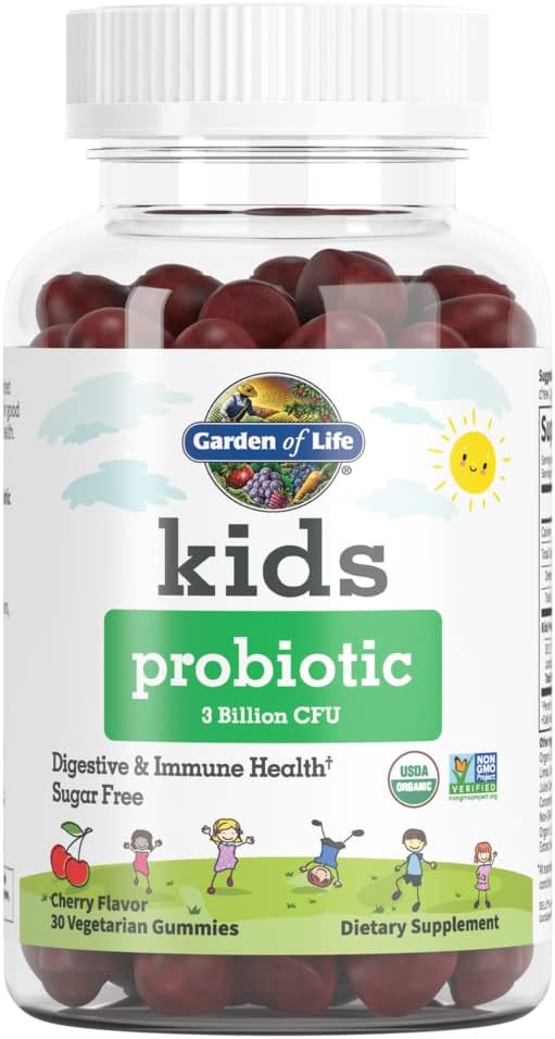 Garden of Life Kids Probiotics Gummies, Chewables - 3 Billion CFU, 5 Billion CFU, Sugar Free, Organic, Immune & Digestive Health