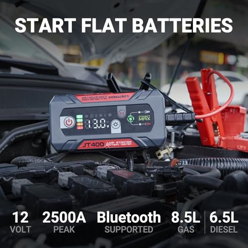 LOKITHOR JT400 Jump Starter and Battery Tester, 2500A Car Battery Booster, Portable 12V Jump Box for Up to 8.5L Gas or 6.5...