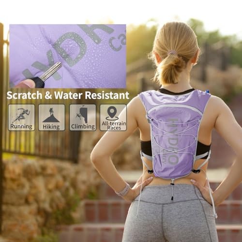 Lightweight Running Vest for Women and Men Hydration Backpack Pack with 1.5L Water Bladder Bag for Hiking Trail Running Ge...