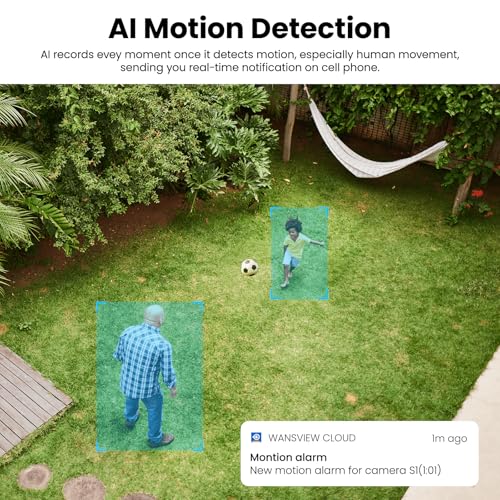 AOQEE Cameras for Home Security-2K Wireless Security Camera Outdoor with AI Motion Detection & Siren, Non-Stop Solar Power...