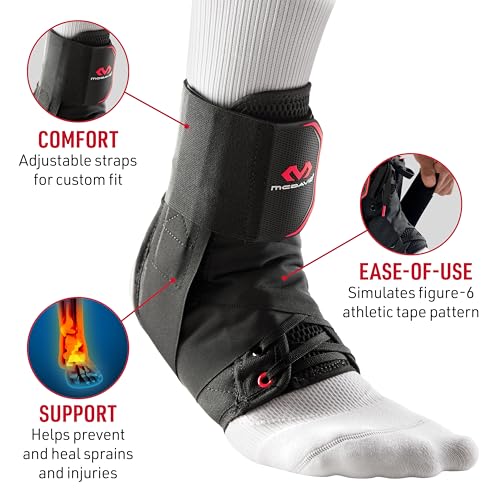 McDavid Ankle Brace Ultralight for Sprained Ankle, Figure 8 Ankle Braces, Lace up Ankle Brace, Ankle Braces for Men and Wo...