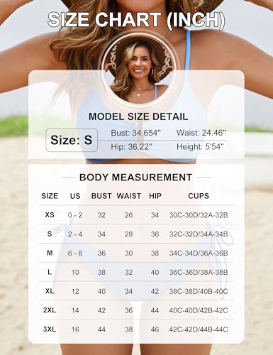Blooming Jelly Womens Sexy 2 Piece Bikini Sets Cheeky High Cut Bathing Suit Color Block Textured U-Wire Swimsuits 2026