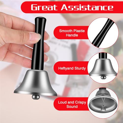 QFGasre Hand Bell Funny Get Well Gifts for Women Men And Humor Speedy Recovery Card Silver Bells With Envelope for Food Li...
