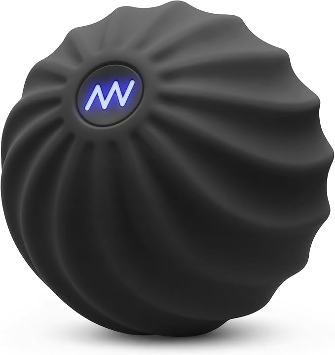 Easewand 2.4" Mini Electric Vibrating Massage Ball, 10-Speed Fitness Yoga Massage Roller for Palm, Hand, Foot, Leg, Neck, ...