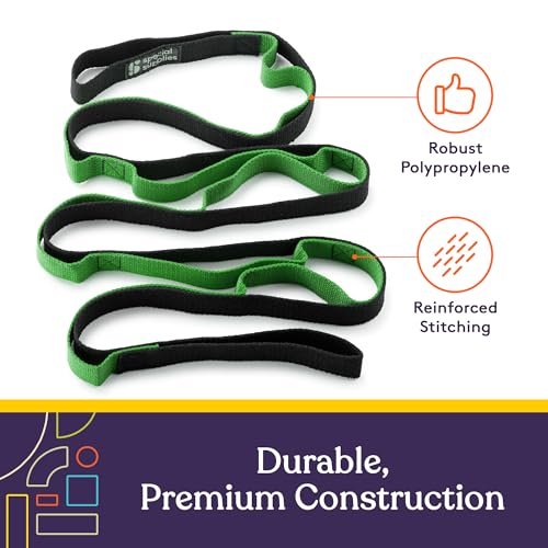 SPECIAL SUPPLIES Yoga Strap for Stretching, Stability Training, Fitness, Flexibility, Physical Therapy, Home Workout Equip...