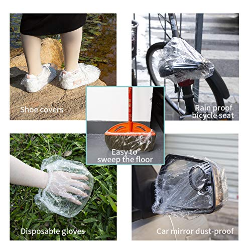 Disposable Shower Caps 100 Pcs - Multi-Purpose Thickening Elastic Bath Cap Plastic Waterproof Clear Shower Caps Bath Showe...