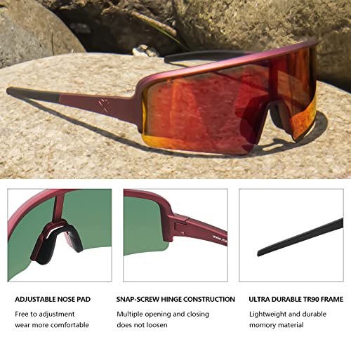 MAXJULI Polarized Sunglasses for Men Women, Windproof Outdoor Sports Cycling Running UV400 Protection Sun Glasses 8121