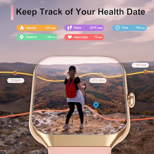 Smart Watch for Men Women Answer/Make Calls, 1.96" HD Fitness Watch with Heart Rate Monitor Sleep Monitor, 113+ Sports Act...