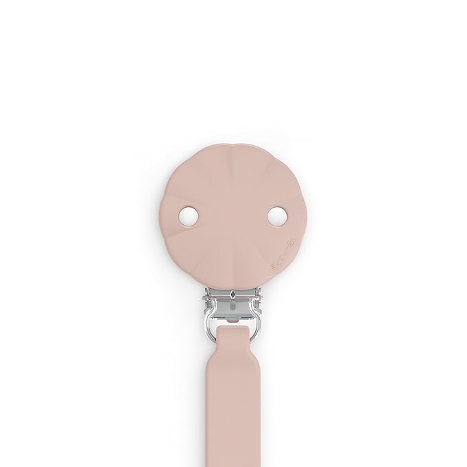 Suavinex Wonder Silicone Baby Pacifier Clip, Spain's #1 Baby Bottle and Pacifier Brand, Paci Clips for Babies, Essentials, Mauve Chalk